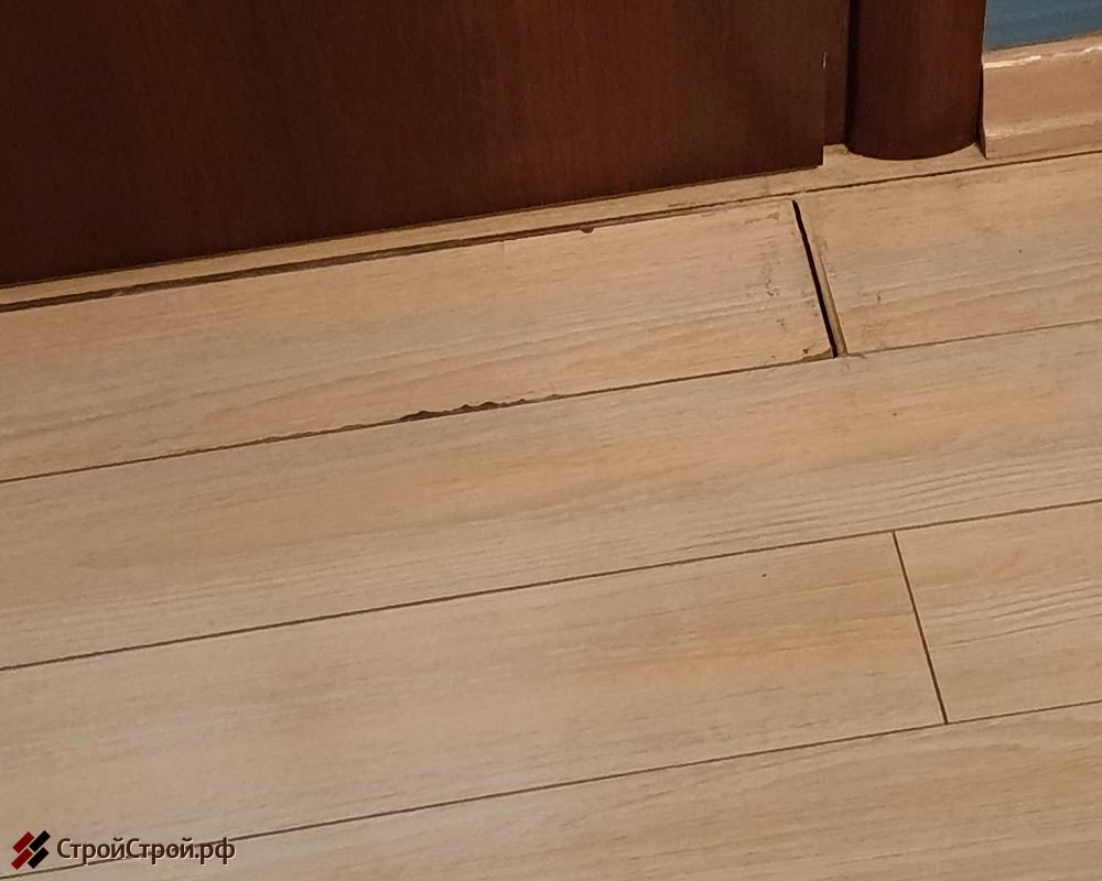 Рассохся шов на ламинате от воды