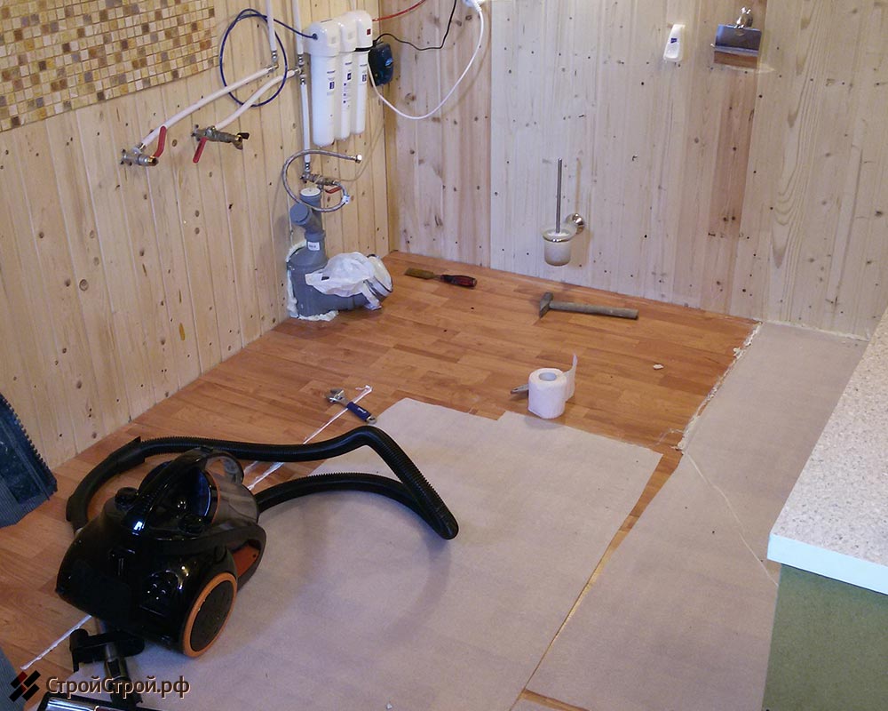 Разбор ламината на кухне