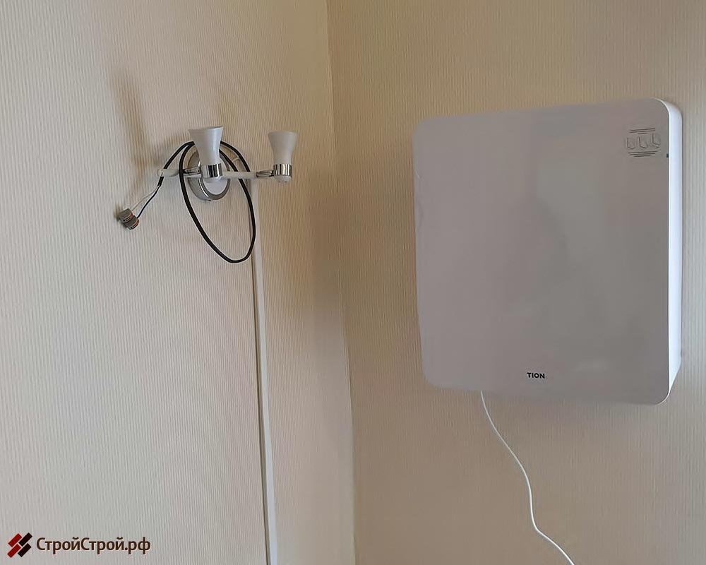 Место установки бризера тион в спальне